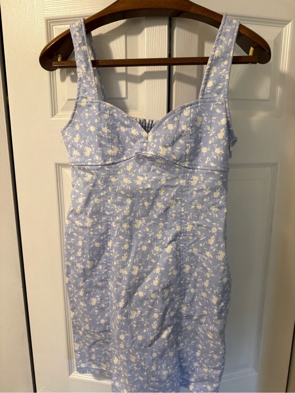 Forever 21 Light Blue and White Floral Mini Dress
